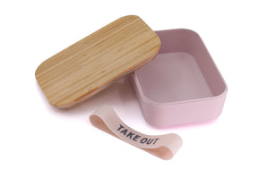 Take Out Bamboo Lunch Box in Blush Pink | Eco-Friendly and Sustainable