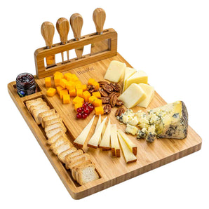 Bamboo Cheese Board and Knife Set