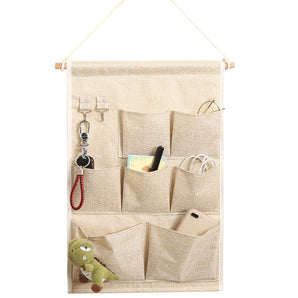 Door Wall Bedside Organizer Bag With 7 Pockets For Toys