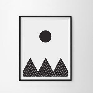 Black Triangles Scandinavian Art Print