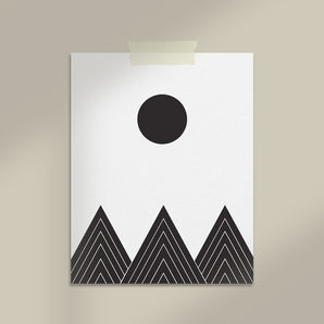 Black Triangles Scandinavian Art Print